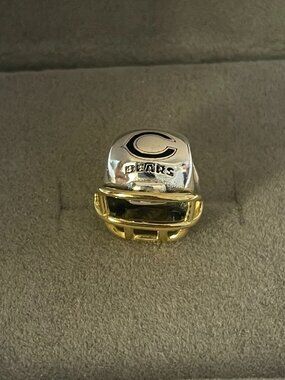 Pandora MLB Football Chicago Bears Sports Helmet Dangle Charm Pendant